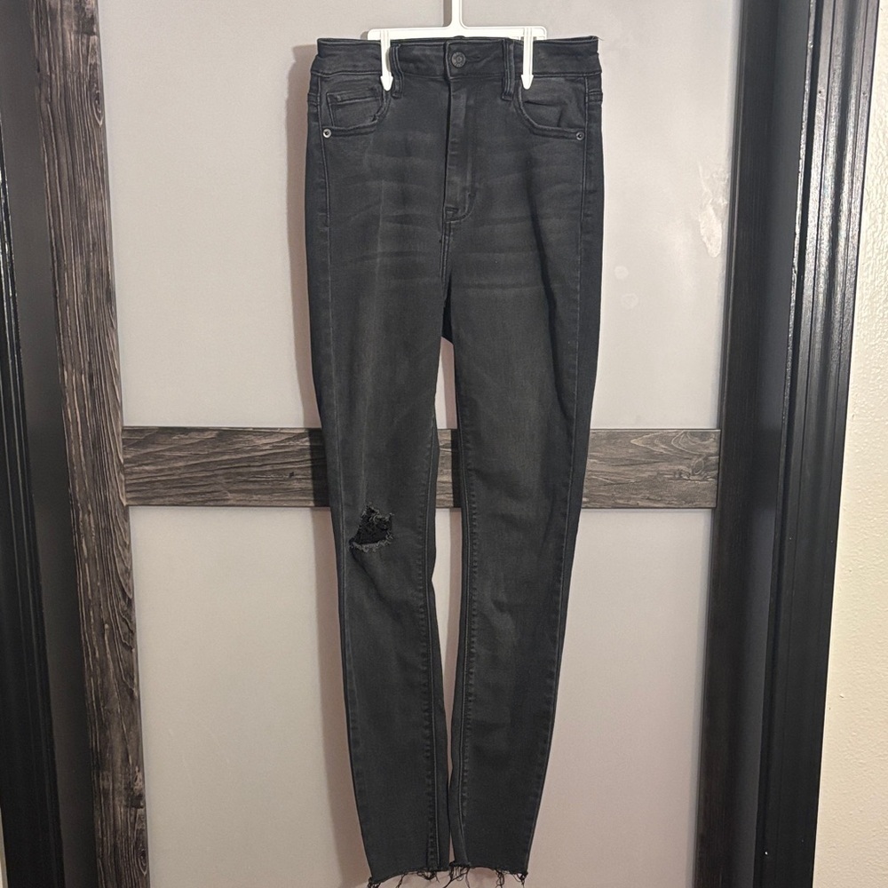 Hidden Denim Black Distressed Skinny Jeans Size 26